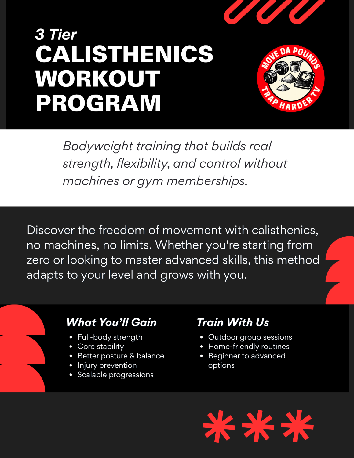 3 Tier Calisthenics Program